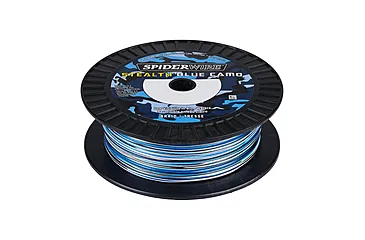 Spiderwire Stealth Blue Camo Superline, 0.014in/0.35mm, 50lb/22.6kg, 500yd/457m, 14lb, Blue Camo, SS50BC-500