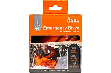 Survive Outdoors Longer Emergency Bivvy with Rescue Whistle, Orange, 0140-1142