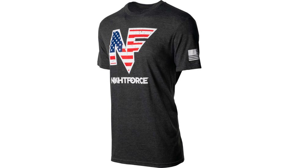 NightForce NF Flag Logo T-Shirt - Mens . NightForce Men's Shirts.